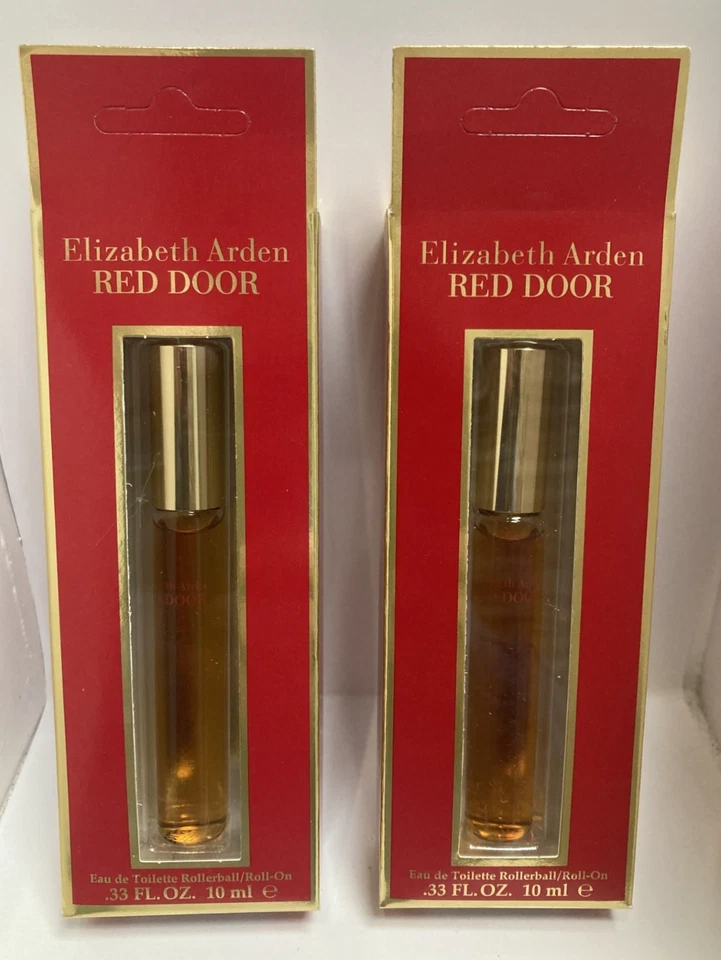 2 x Elizabeth Arden Red Door 10ml Edt Rollerball /Roll on