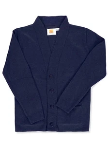 A+ Boys' V-Neck Cardigan Color: burgundy Size: 8 - 10 - Picture 1 of 4