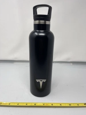 Tesla Motors Logo h2Go Insulated Steel Water Bottle Electric Car 25oz Black NEW