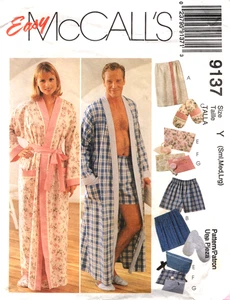 Accappatoi e accessori Easy uomo e miss McCalls modello da cucire 9137 - Foto 1 di 2