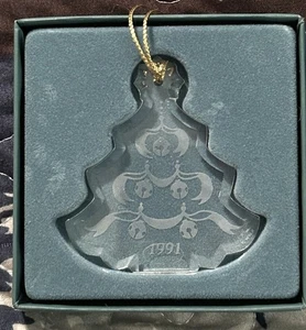 Lenox 1991 Annual Crystal Tree Ornament Swag Design Made in Germany w/ Box - Picture 1 of 1