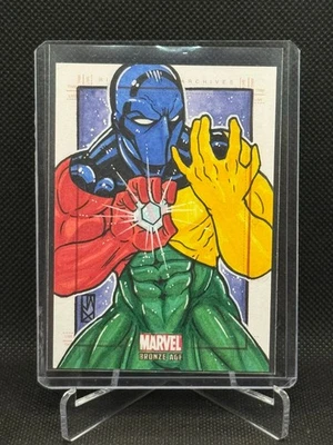 2012 Marvel Bronze Age SketchaFEX Sketch Card John Jackman Doctor Spectrum 1/1 - Image 1 of 2