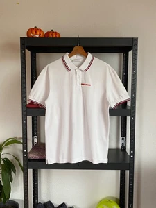 Prada Milano Red Tab Polo T-Shirt Size L - Picture 1 of 10