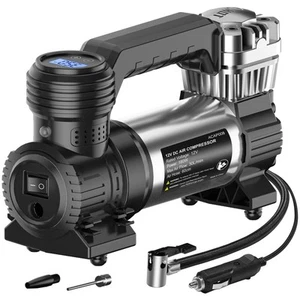 12V DC Portable Air Compressor, 30L/M Fast Inflation, Auto Tire Inflator with... - Picture 1 of 7