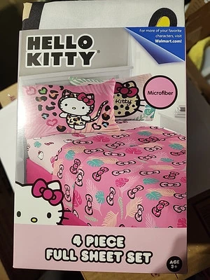 Hello Kitty Wild Jungle 4 Piece Full Sheet Set / Microfiber - Image 1 of 4
