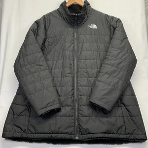 North Face Mossbud Wendejacke Damen 3X schwarz Sherpa Full Zip - Bild 1 von 13