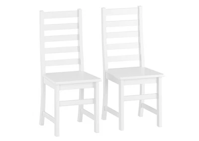 Eleganti robuste 2 bianche sedie in Pino massello per sala da pranzo 90.71-21-DW - Immagine 1 di 4