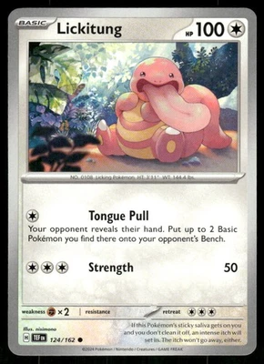 Lickitung - 124/162 Common Normal NM Pokemon SV05: Temporal Forces - Image 1 of 2
