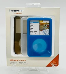 Griffin Immerse 3 Pack of Silicone Cases For iPod Classic 80GB 120GB NEW - Picture 1 of 7