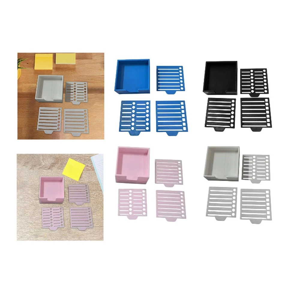 Memo Paper Storage Box with Stencil Sticky Note Holder for Classroom Use - Image 1 of 1