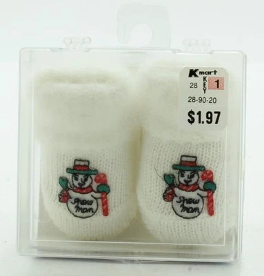 Goldbug - Calcetines Muñeco de Nieve Navidad Botines Recién Nacidos - 1985 Foto 1 de 3