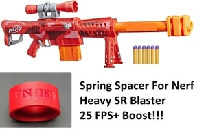 Distanziatore molla per Nerf Fort Night Heavy SR Mega Blaster! Mod Power Boost 25+ FPS! - Foto 1 di 4