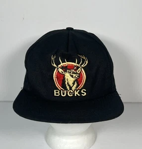 Bucks Cigarettes Hat VTG Buck The System Snap Back Black Retro Deer USA MADE - Picture 1 of 7