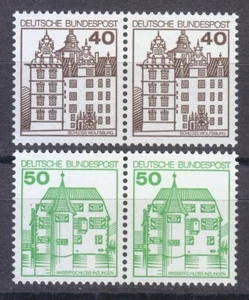 Germany 1980 MNH Mi 1037-1038 AI PAIRS Castles Wolfsburg & Inzlingen ,set ** - Picture 1 of 1