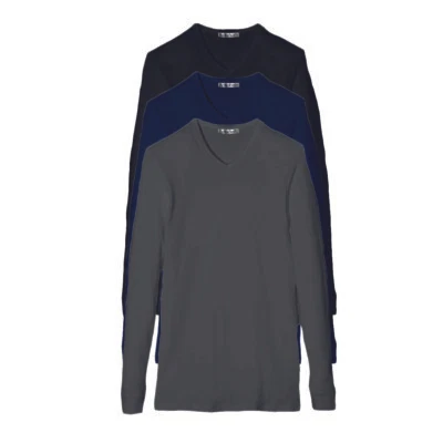 3 Pezzi Maglia Uomo Nottingham SOUL Scollo a V Manica Lunga in Caldo Cotone
