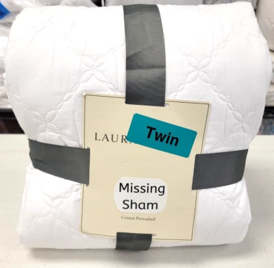 Laura Ashley Cyndie  100% Cotton Twin Quilt White ( missing sham) - Image 1 of 4