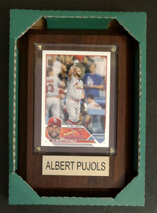 2023 Topps Albert Pujols #5 St louis Cardinals Final Card Wood Plaque