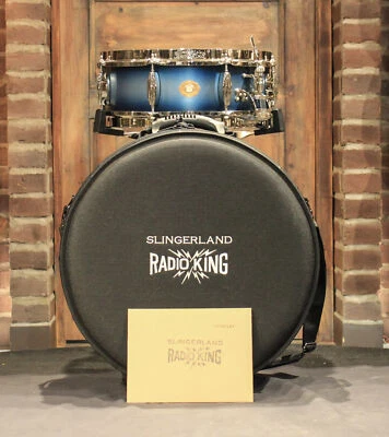 Slingerland Radio King LTD 5x14" Snare Drum Blue/Silver Lacquer Burst - New! — 第 1/4 张图片