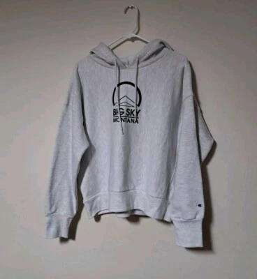 Champion Big Sky Montana Reverse Wave Women's Heavyweight Fleece Hoodie XL. - Image 1 of 4