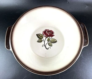 1 Metlox Poppytrail Provincial Rose tazón para servir con orugas cesta tejido exterior - Imagen 1 de 6