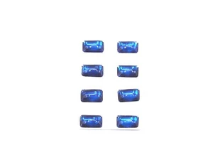 ALEZAN MODELS . ACCESSOIRES 1/43 . SET 8 PASTILLES FEUX RECTANGULAIRES . BLEU . - Zdjęcie 1 z 2