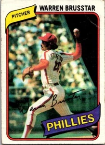 1980 Topps#52Warren BrusstarPhiladelphia Phillies - Picture 1 of 2