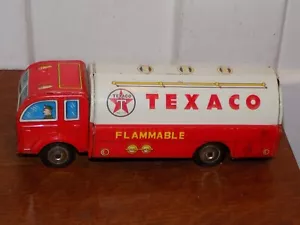 Vintage Texaco Tin Tanker Toy Friction Truck Japan - Picture 1 of 5