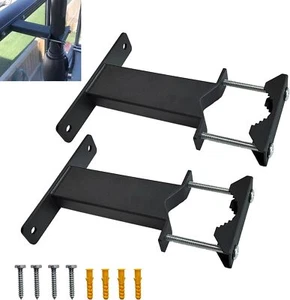 2Pcs Patio Umbrella Holder Clamp Outdoor Umbrella Deck Mount, Adjustable Metal U - Picture 1 of 1