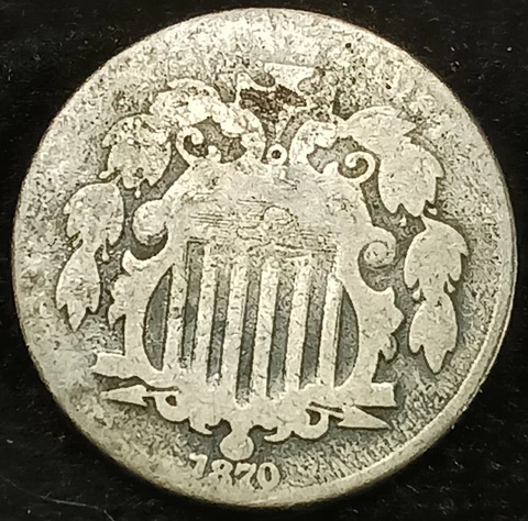 1870 Shield Nickel-Scarce Better Date Cover