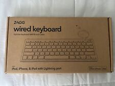 ZAGG Wired Keyboard For iPod iPad iPhone 18" Cable & Lightning Port OPEN BOX