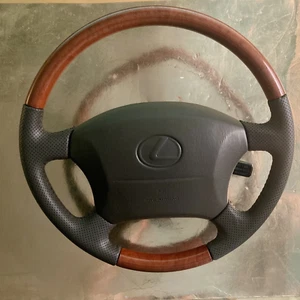 Lexus LX470 Perforated OEM Steering Wheel Brown Toyota Land Cruiser 100 Series - Picture 1 of 11