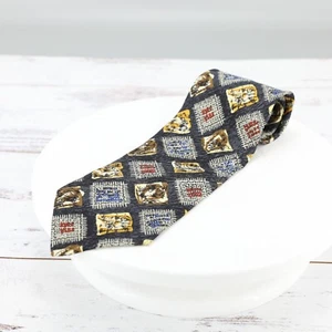 Georgio Redaelli Men's Tie Vintage 80s Blue Abstract Geometric 100% Silk Italy - Bild 1 von 7