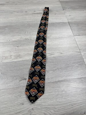 Corbata vintage de los Piratas de Pittsburgh para hombre Ralph Marlin negra de seda EE. UU. 90 MLB Foto 1 de 4