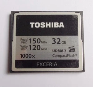 Toshiba 32GB EXCERIA 1000X CompactFlash CF Memory Card 150MB/S UDMA 7 For DSLR - Picture 1 of 7