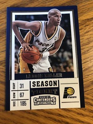 2017-18 PANINI CONTENDERS SEASON TICKET REGGIE MILLER WHITE JERSEY Variation #41 - Image 1 of 3