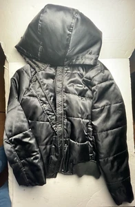 Sean John Jacket Womens XXL Puffer Coat Black Faux Fur 2XL - Picture 1 of 11