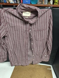 Wildfang Red Striped Long Sleeve Button Down Shirt VeryGood Condition Size Med. - Picture 1 of 7