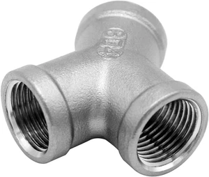Beduan Tee 3/4 NPT Female Y Shaped 3 Way Cast Pipe Fitting Stainless Steel 304 - Picture 1 of 12