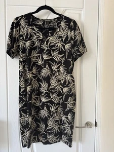 Black And Cream Shift Dress With Pockets Size 12/14 From Bonmarche - Picture 1 of 3
