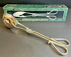 International Silver Company Silver Plated Scissor Salad Tongs 1992 10.5” NIB - Picture 1 of 8