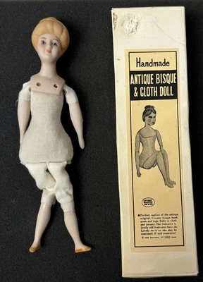 "Muñeca bisque Shackman antigua reproducción vintage con brazos y piernas de bisque 6""" Foto 1 de 4