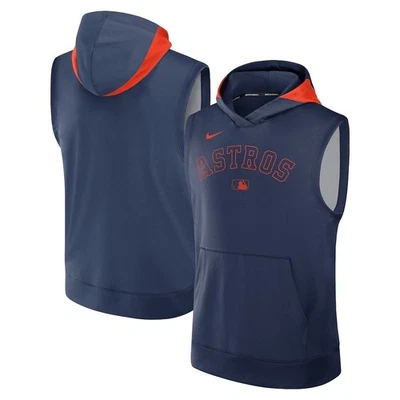 Houston Astros Nike Navy Authentic Collection Dri-FIT Sleeveless Hoodie Mens L - Image 1 of 4