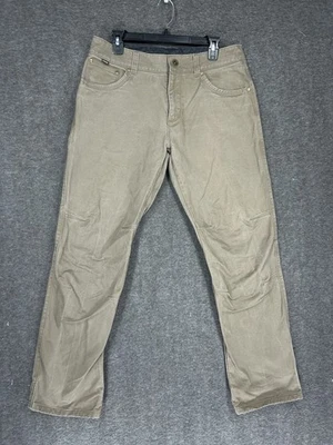 Kuhl Pants Mens 33x32 Khaki Canvas Ryder Straight Workwear Vintage Patina Dyed - Image 1 of 4