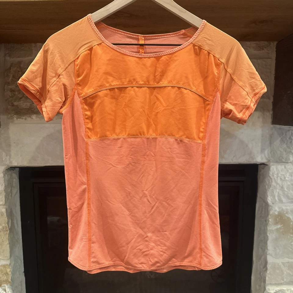 Camiseta de running naranja Lululemon para mujer talla 6 Foto 1 de 4