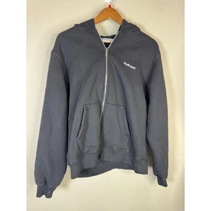 Sudadera con Capucha Madhappy Essentials Negra Cremallera Completa Pequeña 100% Algodón Unisex - Imagen 1 de 11