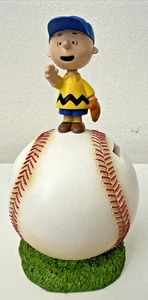 Charlie Brown Baseball Coin Bank Vintage Peanuts Collezione Westland Piggy... - Foto 1 di 13