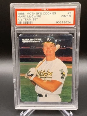 1988 Mother’s Cookies Mark McGwire #2 A's Team Set PSA 9 Mint - Image 1 of 4