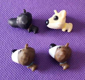 rare 4 THE DOG ARTLIST lot PLASTIC RARE vintage 2000's premium miniature - Picture 1 of 5