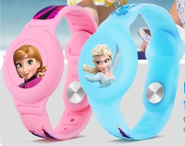 Disney Frozen Waterproof AirTag Bracelet Wrist Holder for Kids 2 Pack Anna Elsa  - Изображение 1 из 4