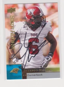 SHERROD MARTIN TROY UNIVERSITY CAROLINA PANTHERS AUTOGRAPHED CARD - Picture 1 of 1